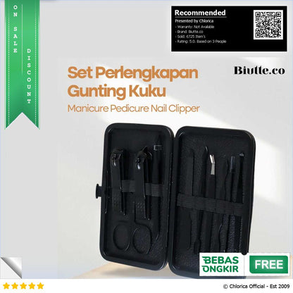 Biutte.co Set Perlengkapan Gunting Kuku Manicure Pedicure Nail Clipper S0M020