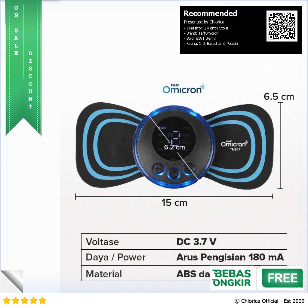 TaffOmicron Alat Pijat Elektrik Tempel EMS Terapi Leher Massager TMS17