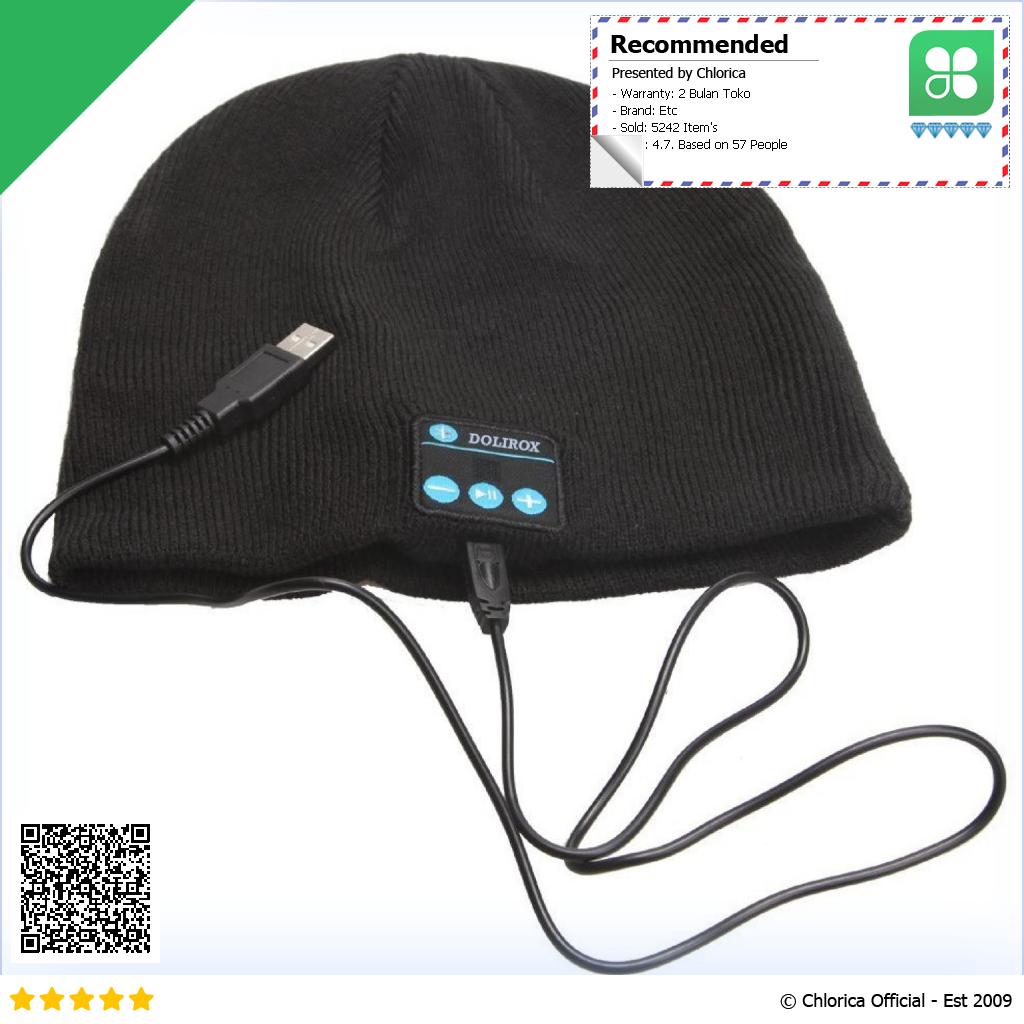 EDAL Topi Kupluk Pria Wanita Bluetooth Speaker Knit Beanie Hat Winter MK 1