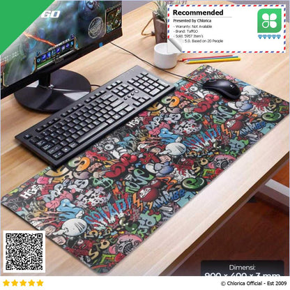 TaffGO Gaming Mouse Pad Street Grafitti Desk Mat EI25