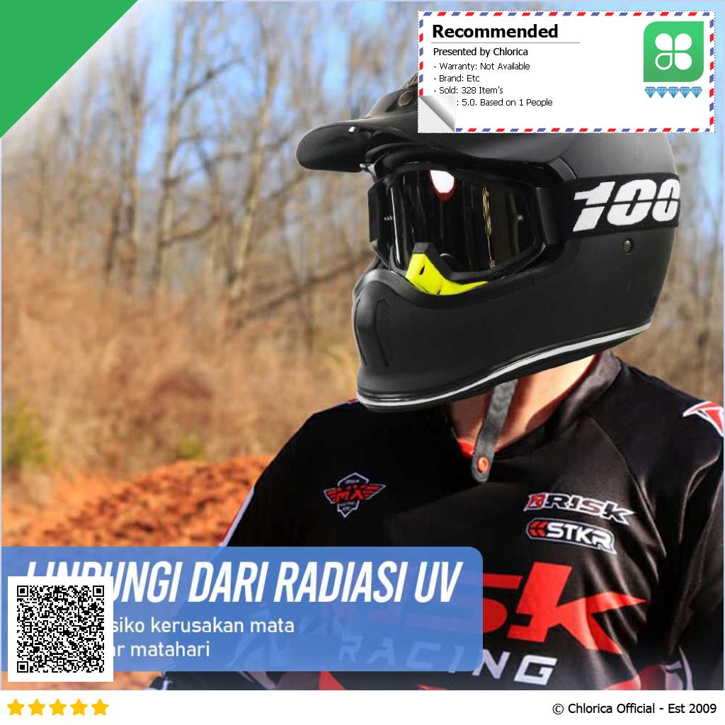 WJL Kacamata Olahraga Unisex Motocross MTB ATV Ski Goggles Fit Face UV400