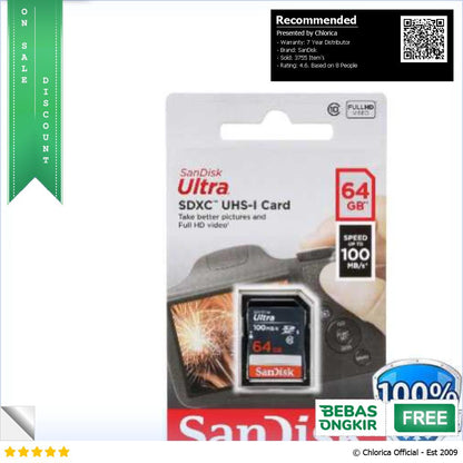 SanDisk Ultra SDHC XC UHS I Card Class 10 100MB s SDSDUNR GN3IN