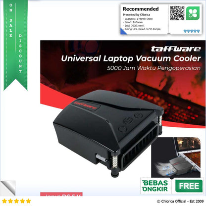 Taffware Pendingin Laptop Universal Vacuum Cooler Fan Penyedot Udara LC06