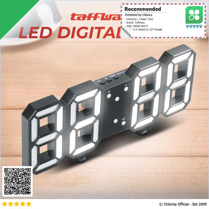 Taffware Jam Meja Alarm Weker LED Digital Clock TS S60 W