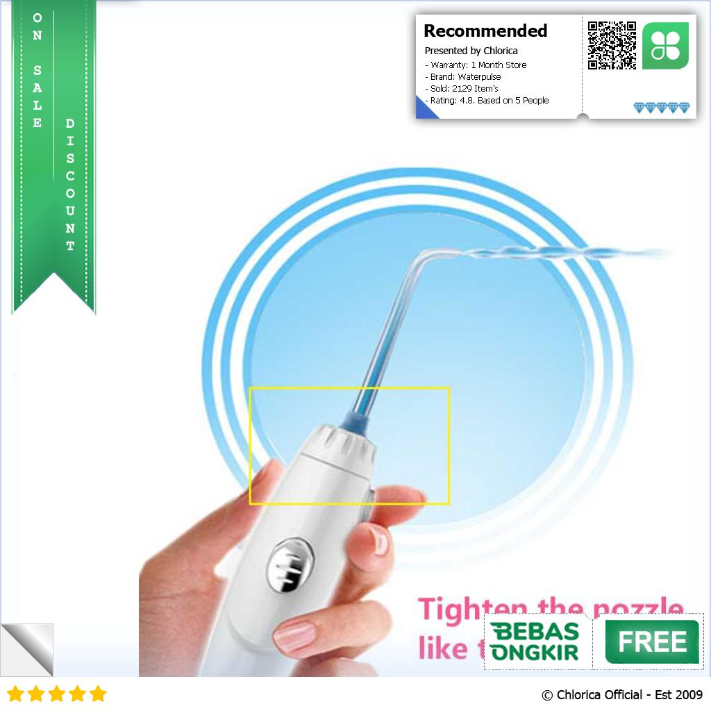 Waterpulse Dental Flosser Alat Semprot Pembersih Gigi 800ml V300