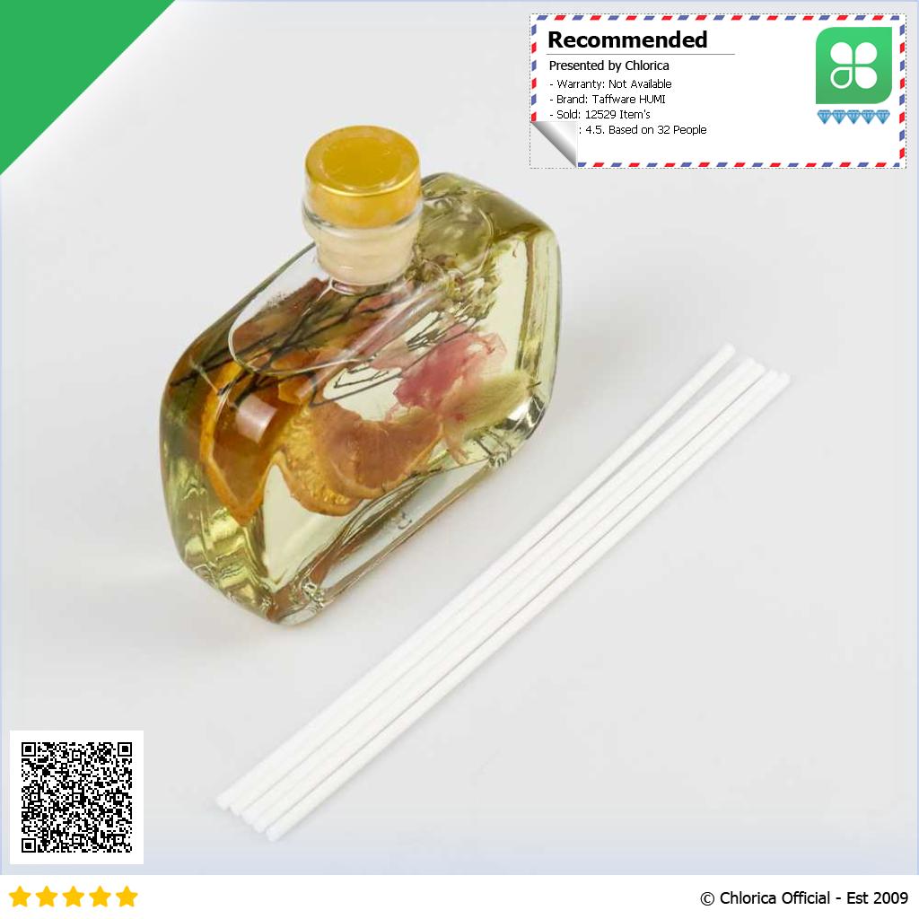 Taffware HUMI Pengharum Ruangan Reed Diffuser with Cotton Sticks 100ml DF 200