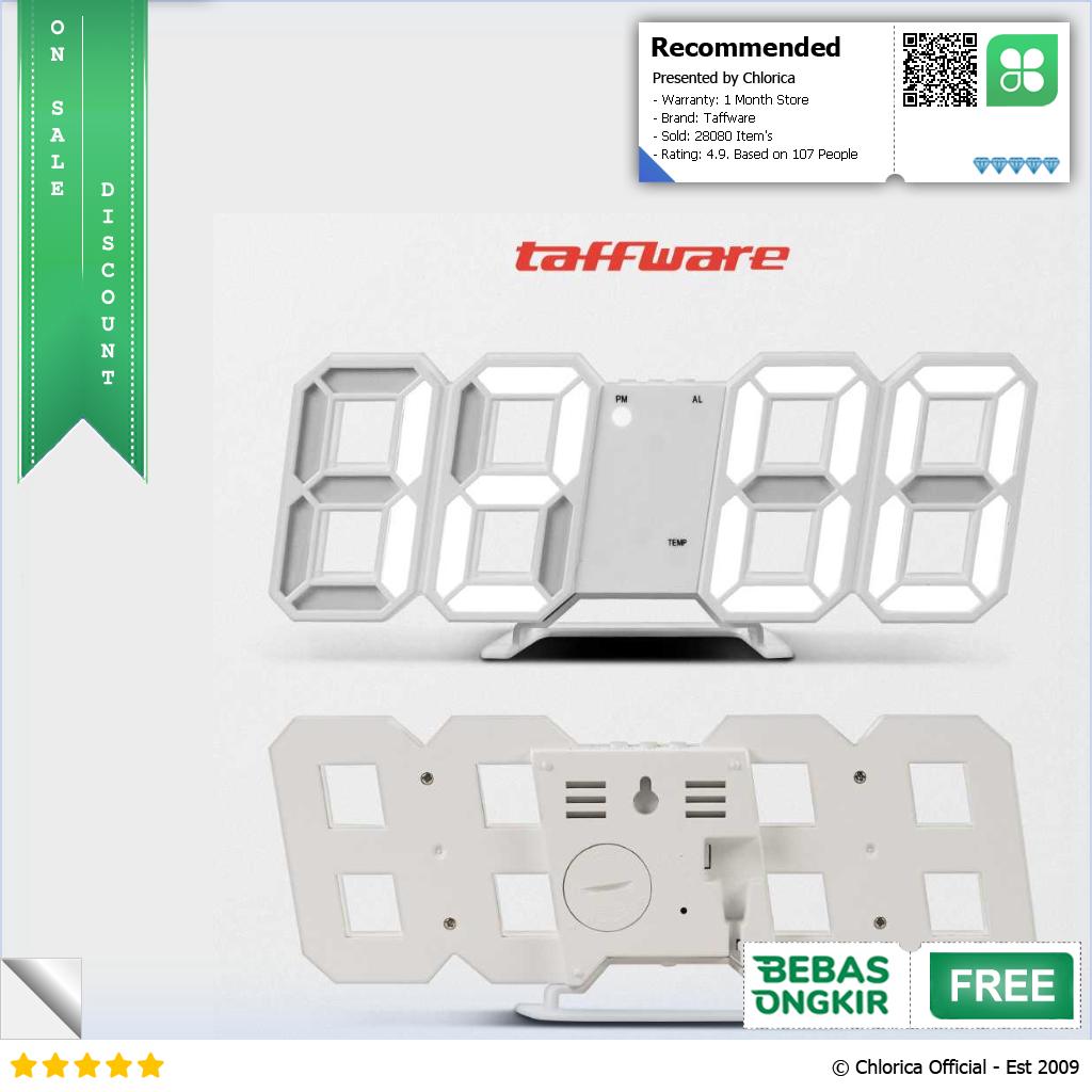 Taffware Jam Meja Alarm Weker LED Digital Clock TS S60 W