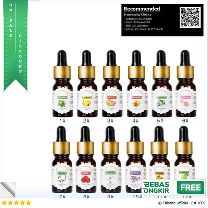 Taffware HUMI RHJY Essential Oils Fragrance Minyak Aromatherapy 10ml TSLM2