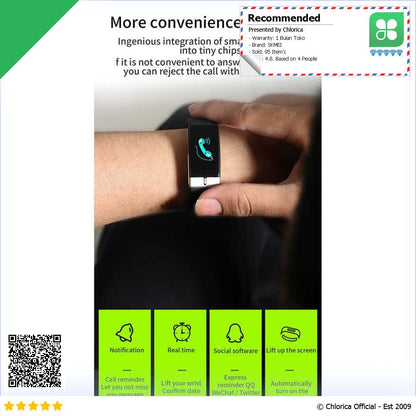 SKMEI Smartwatch Sport Tracker Blood Pressure Heartrate Termometer E66