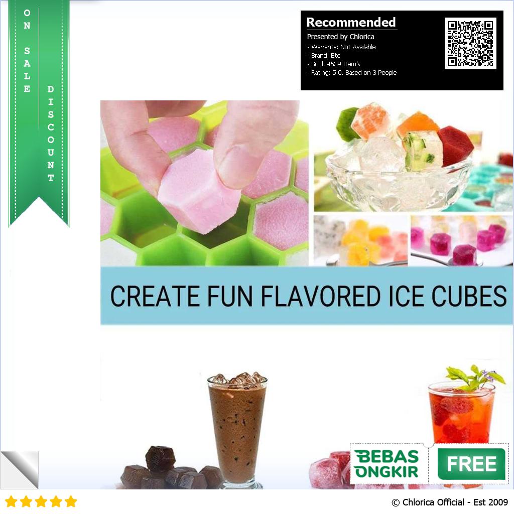 SILIKOLOVE Cetakan Es Batu Ice Cube Tray Honeycomb Heksagon 37 Slot DU655