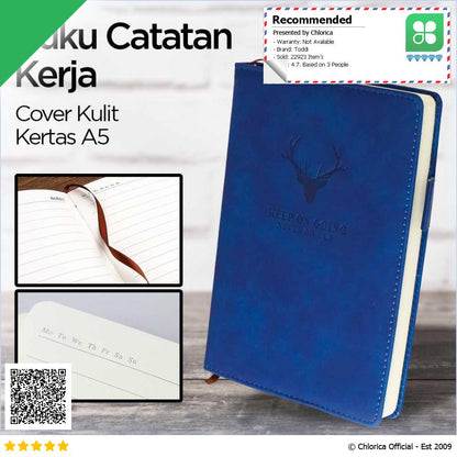 Toddi Buku Catatan Harian Notebook Diary Cover Kulit 180 Lembar A5 CW 5025