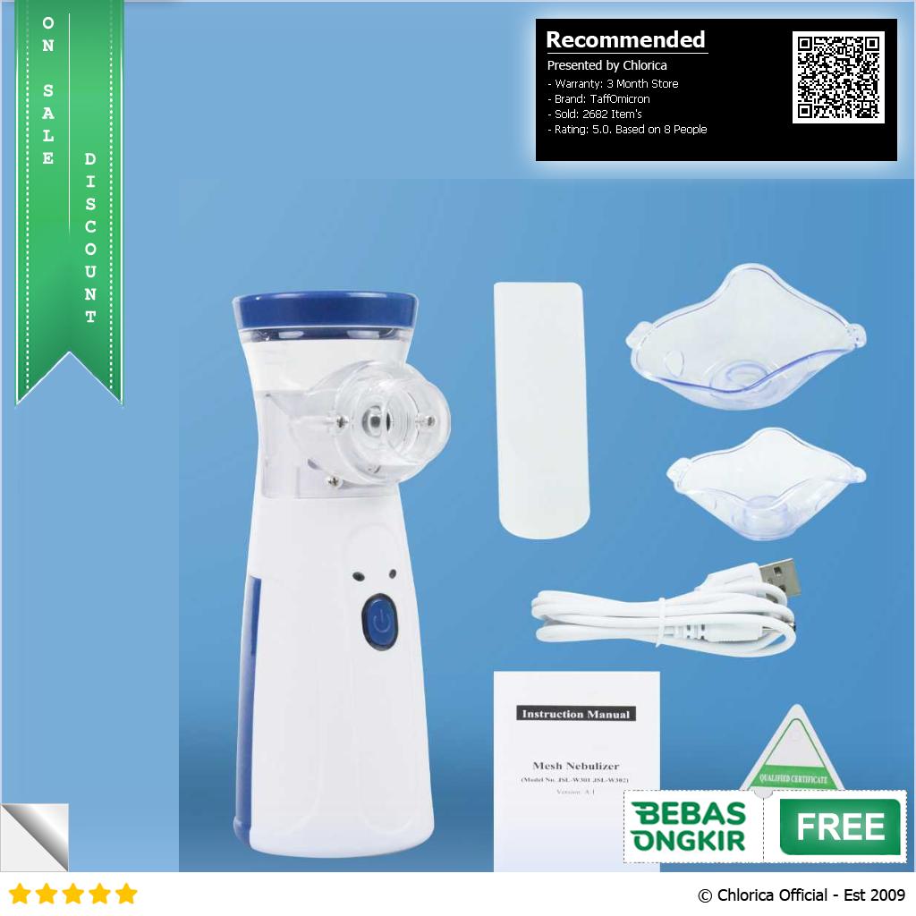 TaffOmicron Alat Terapi Pernapasan Handheld Inhaler Nebulizer Machine JSL W302