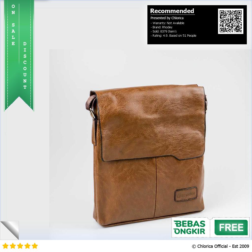 Rhodey Tas Selempang Pria Messenger Bag PU Leather dengan Dompet 898