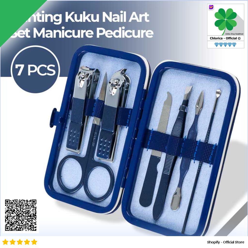 VCHOSE Set Gunting Kuku Nail Art Set Manicure Pedicure Stainless Steel LM302