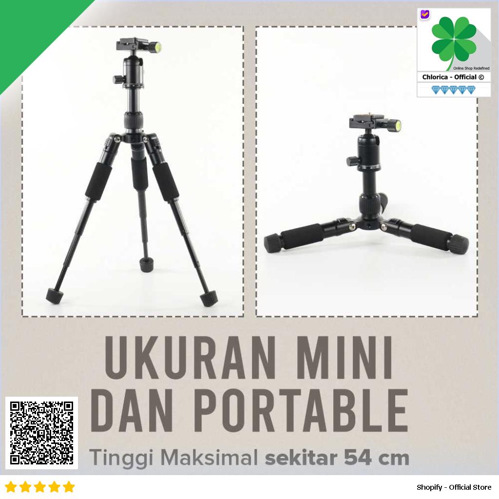 XILETU Tripod Mini Kamera Portable 4 Section 54cm with Holder FM5S MINI