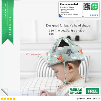 MY Topi Pelindung Kepala Bayi Helm Anti Bentur 360 Derajat Soft Cotton MY3