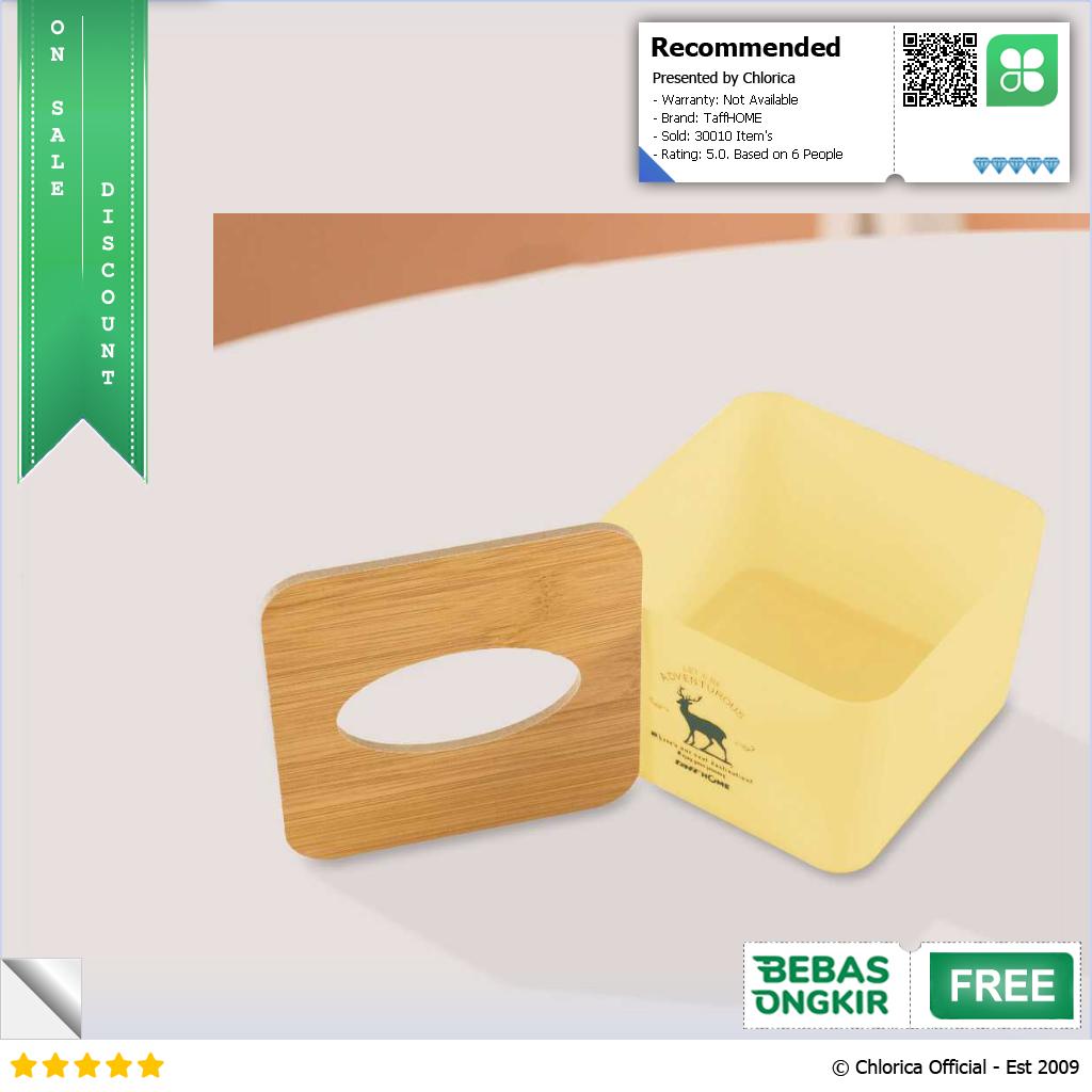 TaffHOME Kotak Tisu Kayu Multifungsi Wooden Tissue Box ZJ003