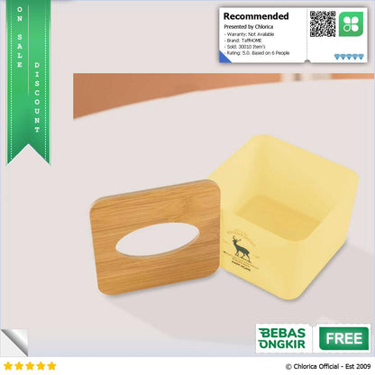 TaffHOME Kotak Tisu Kayu Multifungsi Wooden Tissue Box ZJ003