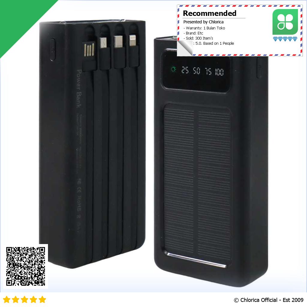 HAIMAITONG Power Bank Solar 2 Port 10000mAh Micro Lightning Type C HA 4