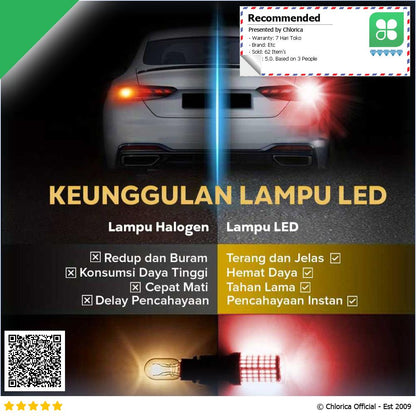 AILEO Lampu Sein Mobil LED Cross Flow 3014 SMD 7440 1 PCS 3014