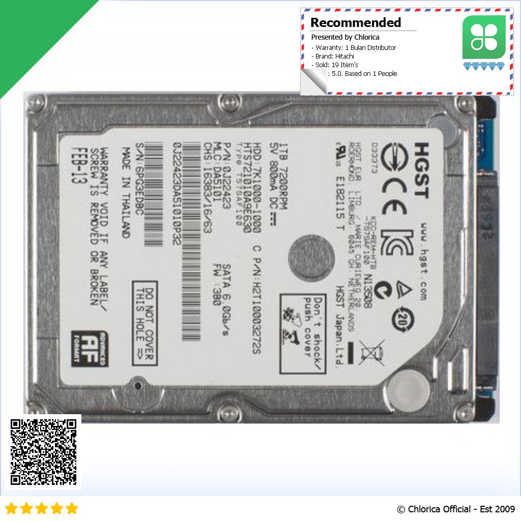 HGST Travelstar HDD SATA 6.0Gbps 2.5 inch 7200 RPM