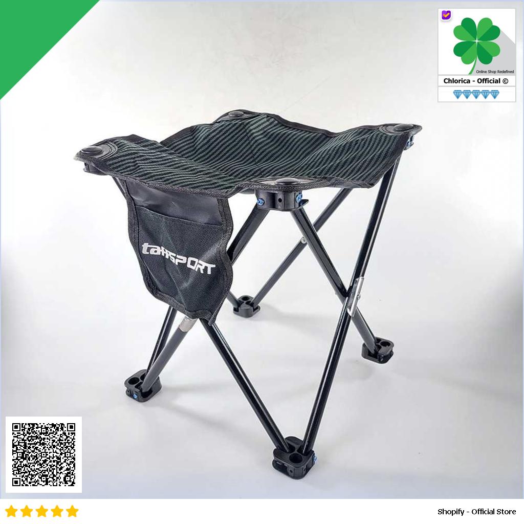 TaffSPORT Kursi Lipat Outdoor Mancing Camping Portable 32 x 32 x 34cm A149