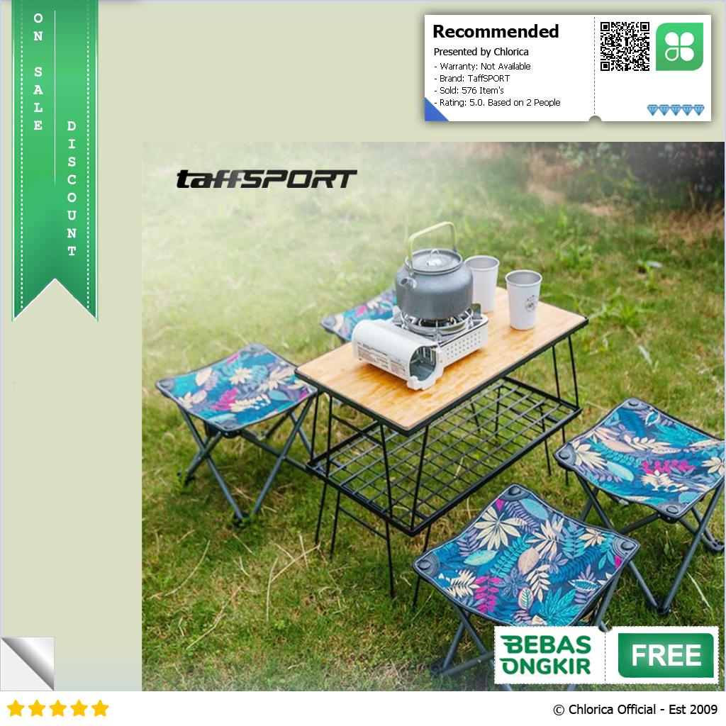 TaffSPORT Kursi Lipat Outdoor Mancing Camping Portable 32 x 32 x 34cm A149