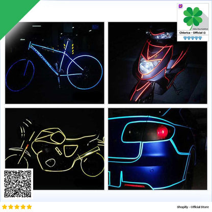 DUUTI Stiker Sepeda Reflective Tape Adhesive MTB Bike 800 x 1 cm MT800