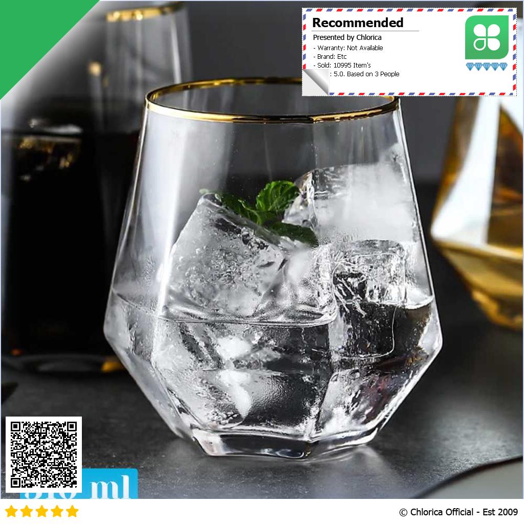 GLASSWARE Gelas Minuman Diamond Crystal Borosilicate Glass 310 ml GW107