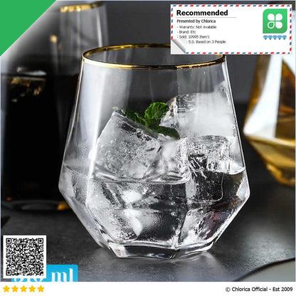 GLASSWARE Gelas Minuman Diamond Crystal Borosilicate Glass 310 ml GW107