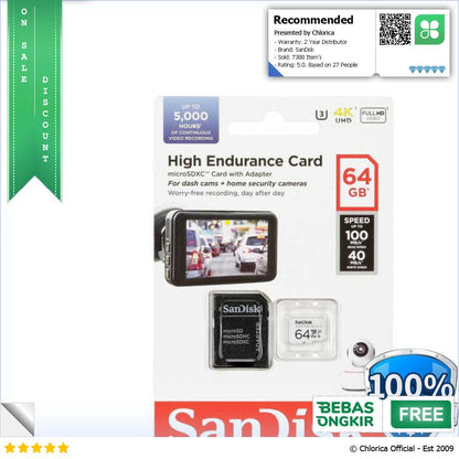 SanDisk High Endurance microSD UHS I Class 10 U3 100MB s SDSQQNR