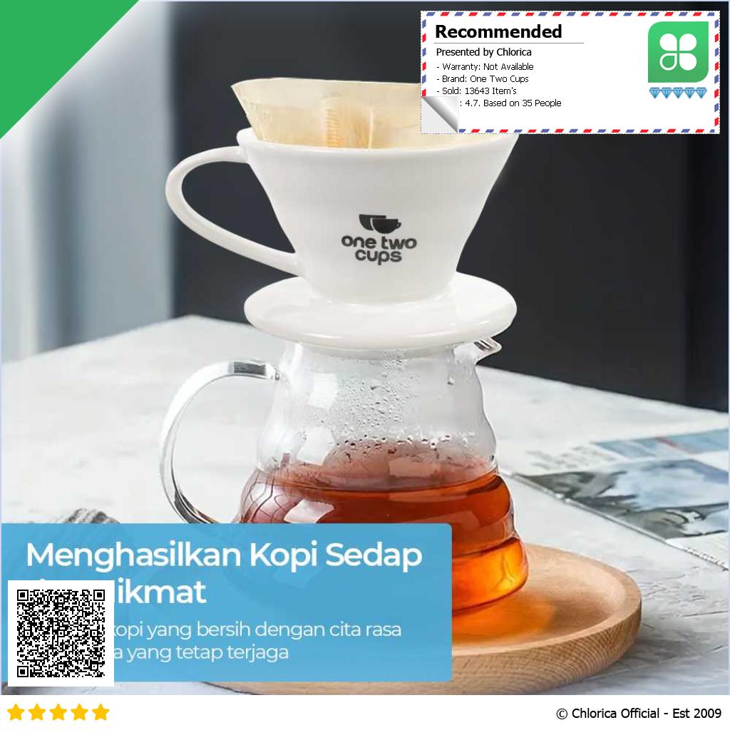 One Two Cups Filter Penyaring Kopi V60 Glass Coffee Filter Dripper ZM639