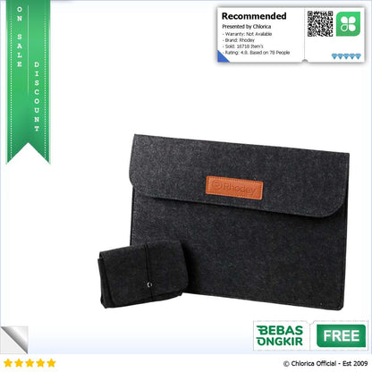 Rhodey Sleeve Case Laptop Macbook Felt with Pouch AK01