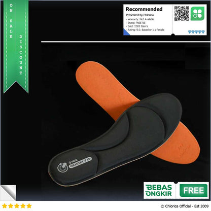 FREETIE Insole Sepatu Alas Kaki Orthopedic Breatheable Anti Bacteria