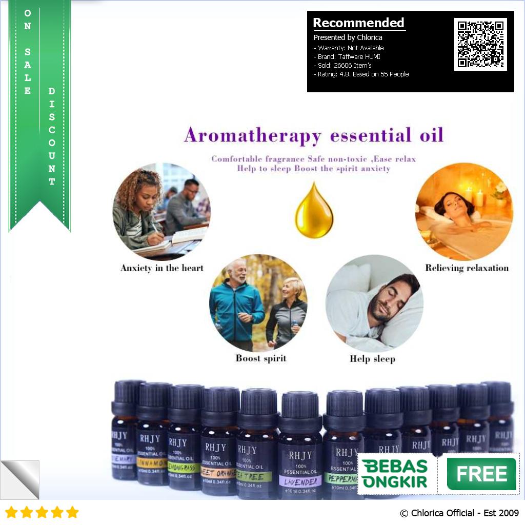 Taffware HUMI RHJY Pure Essential Oils Minyak Aromatherapy 10ml RH 11