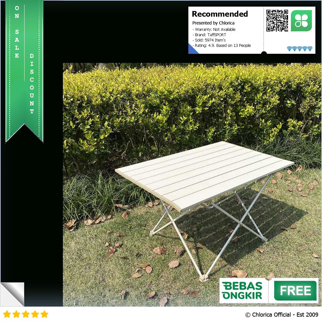 TaffSPORT Meja Lipat Piknik Foldable Portable Aluminium Table 8825