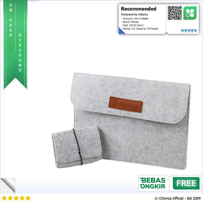 Rhodey Sleeve Case Laptop Macbook Felt with Pouch AK01