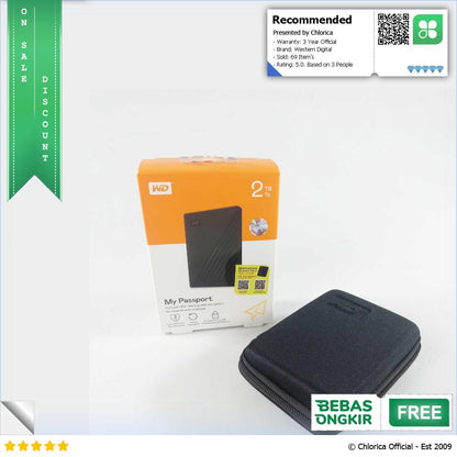 WD My Passport HDD Hard Disk Eksternal 4.22 Inch USB 3.2