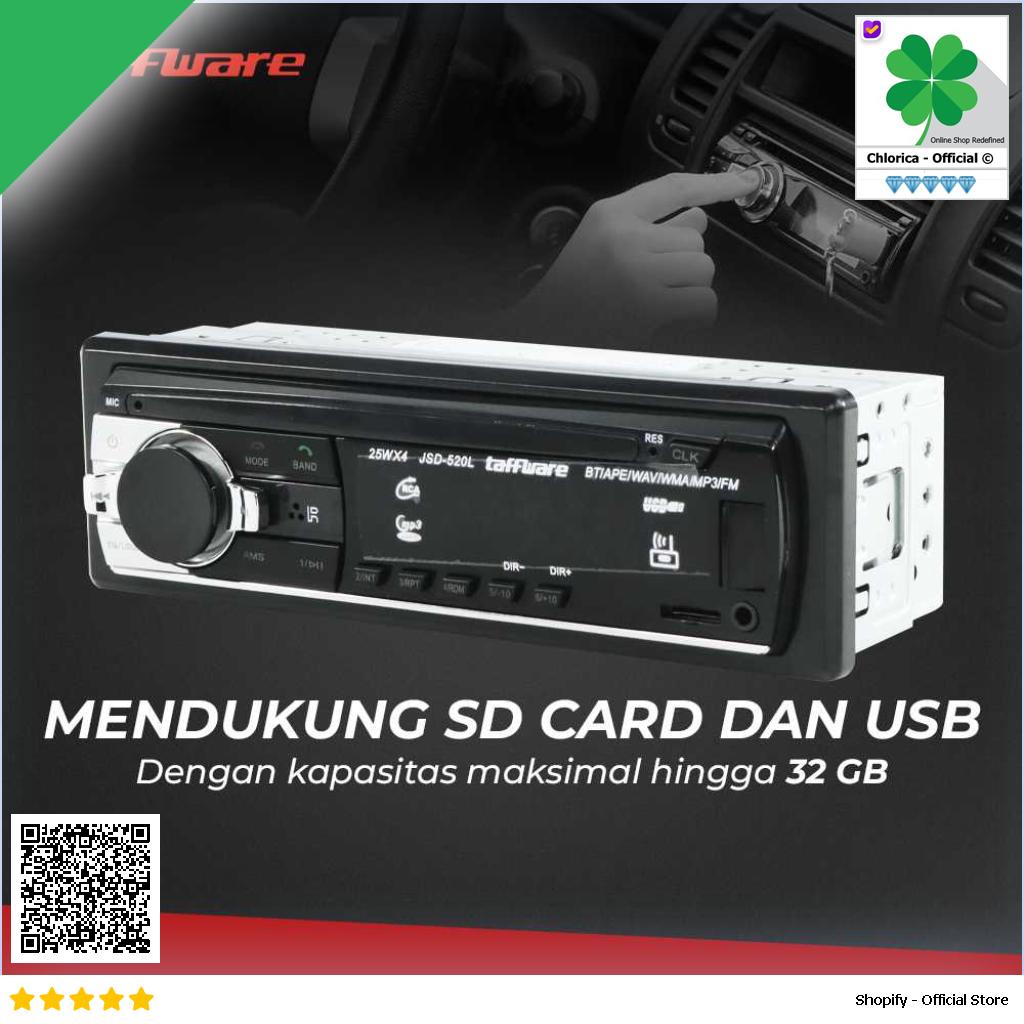 Taffware Tape Mobil Audio Multifungsi Bluetooth MP3 FM Radio JSD 520L