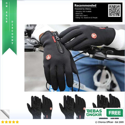 HKXY Sarung Tangan Motor Sepeda Anti Slip Touchscreen Gloves 1 Pair