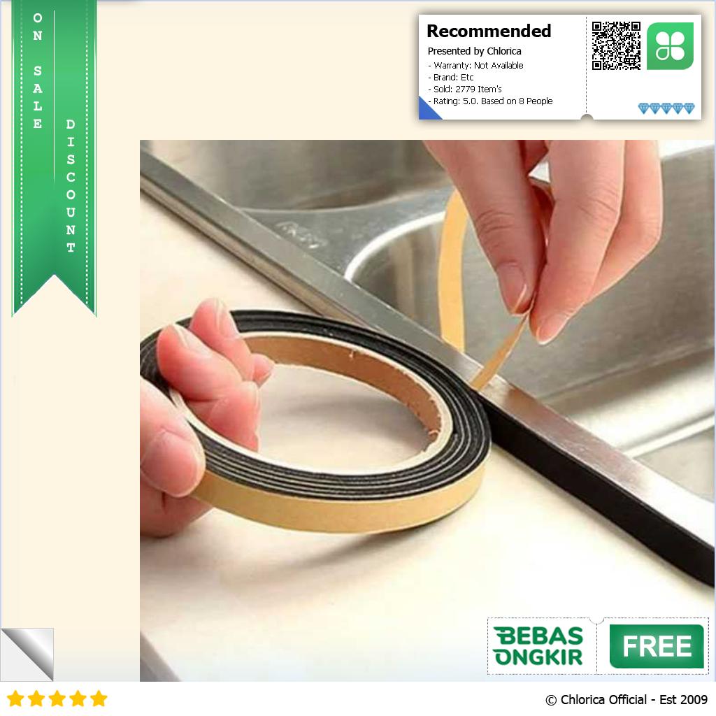 VENSTPOW Lis Strip Pintu Door Foam Sponge Rubber Seal 10M KK 062