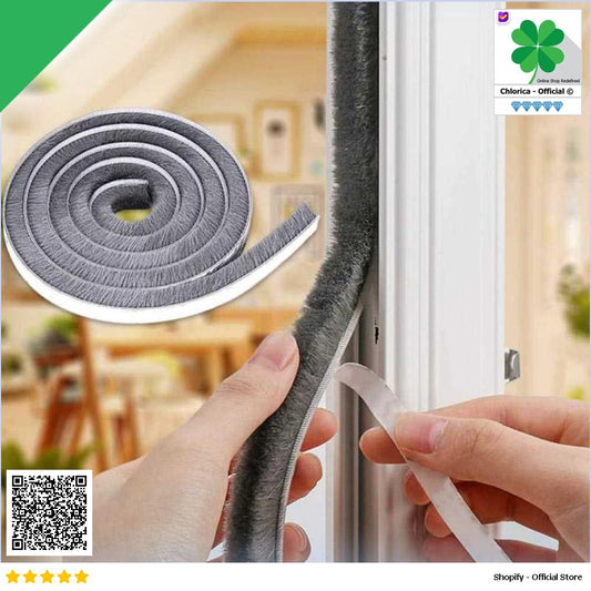 GANCHUN Lis Strip Pintu Brush Strip Sealing Insulation 10 M KK 062