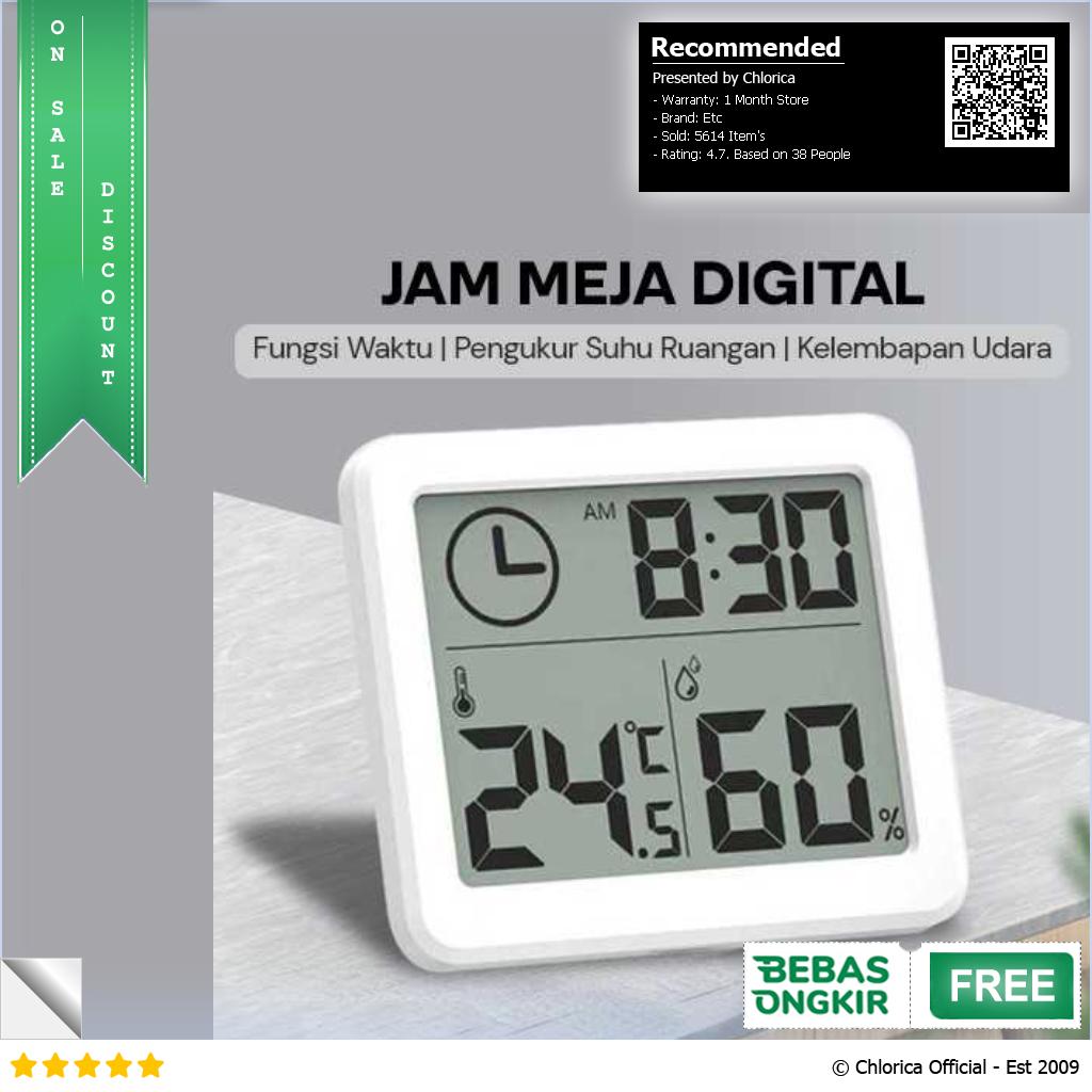 JGD Jam Digital Meja Dinding Thermometer Hygrometer Sensor ZL20