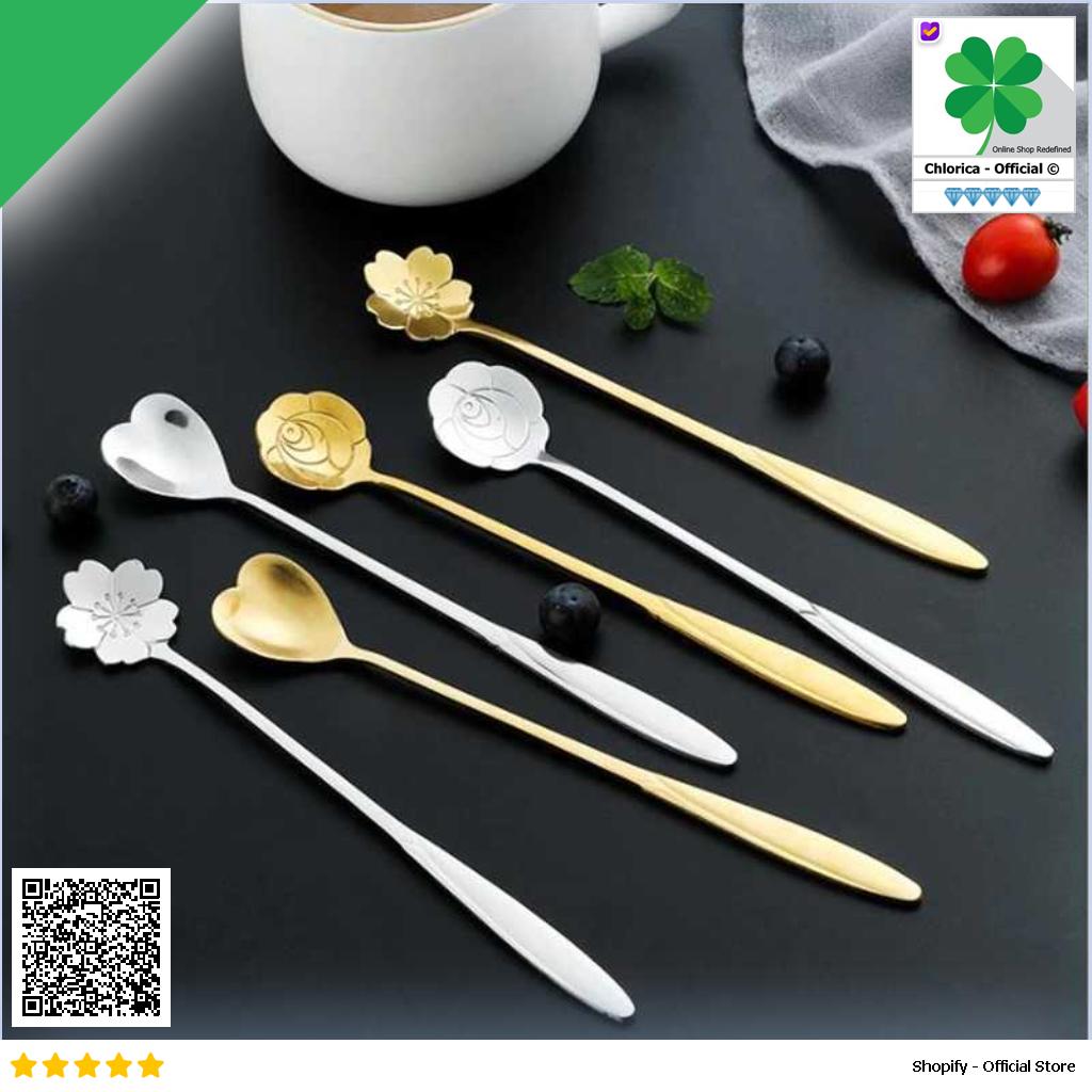 BLEXPRET Sendok Teh Gagang Panjang Long Tea Spoon Stainless Steel TC49