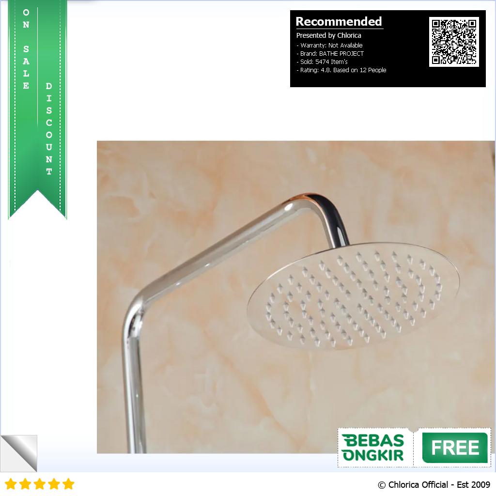 BATHE PROJECT Kepala Head Shower Mandi Rainfall Stainless Steel Round Cosmo 200