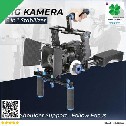 Rig Kamera DSLR 5 in 1 Stabilizer Shoulder Support Follow Focus D221