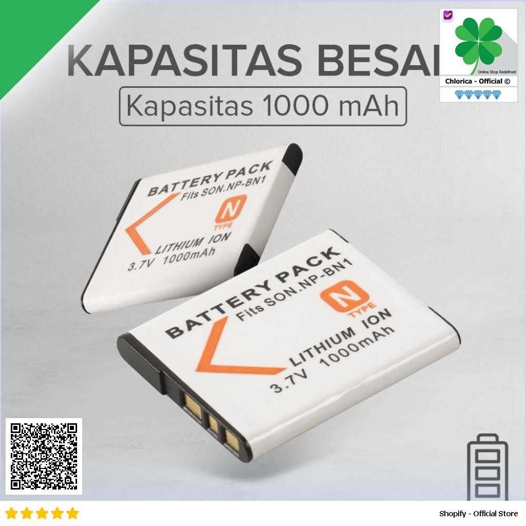 Baterai Kamera Sony 1000mAh Cyber shot NP BN1 DSC J20 Replika 1 1