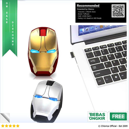 Taffware Mouse Wireless Optical Iron Man 2.4 Ghz M8