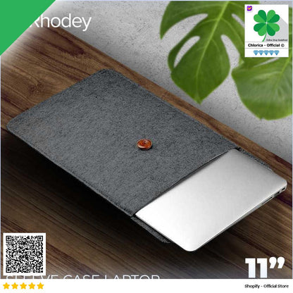 Rhodey Felt Button Style Sleeve Case Laptop Ultrabook DA58