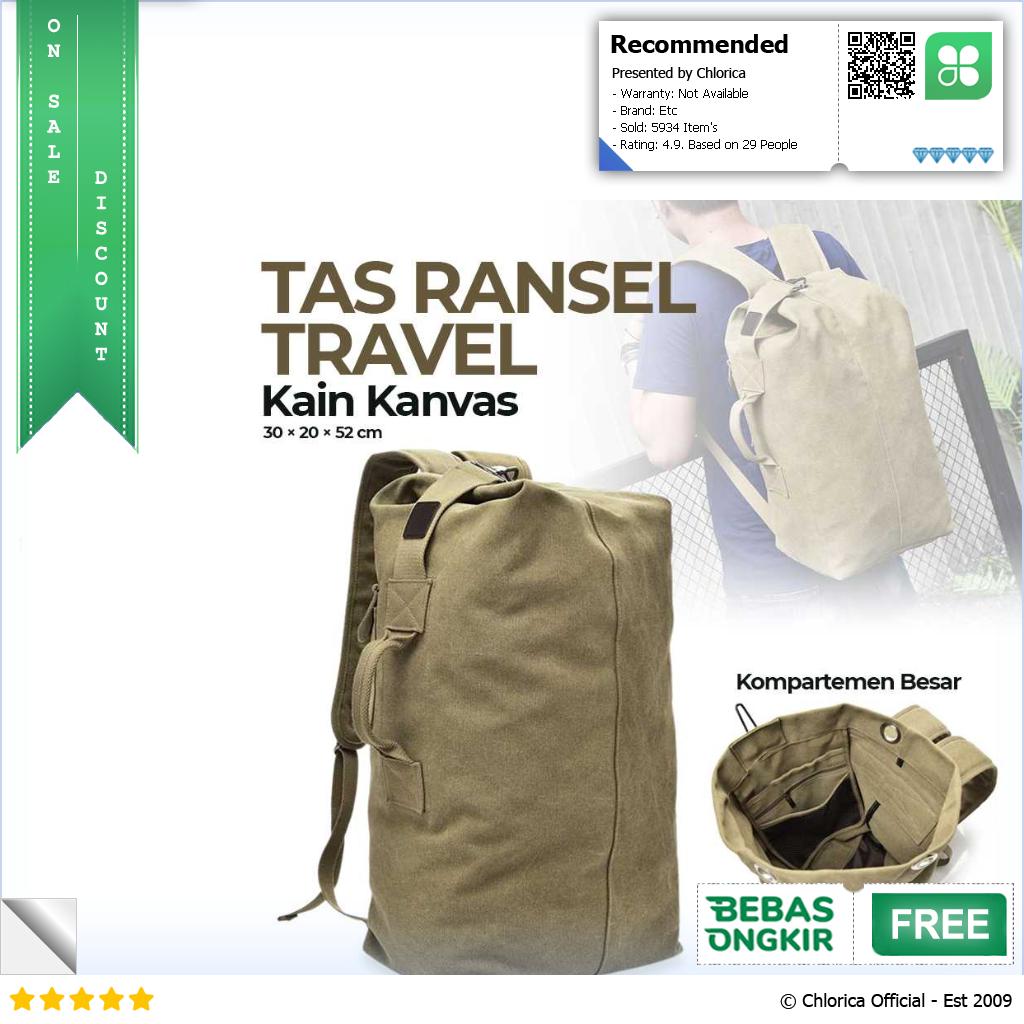 DING XIN CLAN Tas Ransel Travel Kanvas DX170